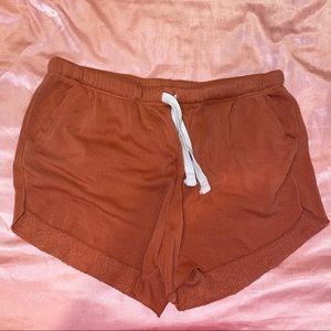 Orange pajama shorts